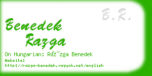 benedek razga business card